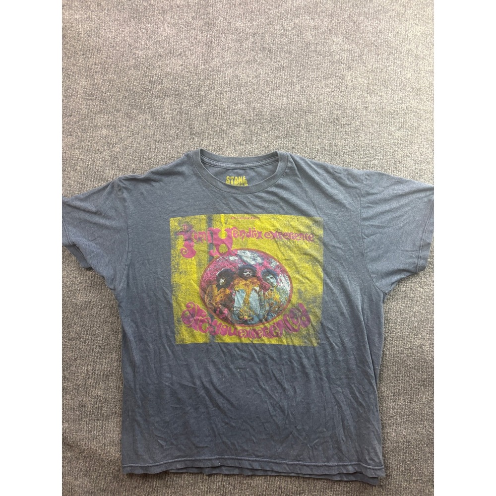 Stone Free Jimi Hendrix Experience Mens Large Gray Are You Experienced Tee